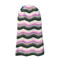 Arkyve Knitted Sock Beanie - Grey x Pink