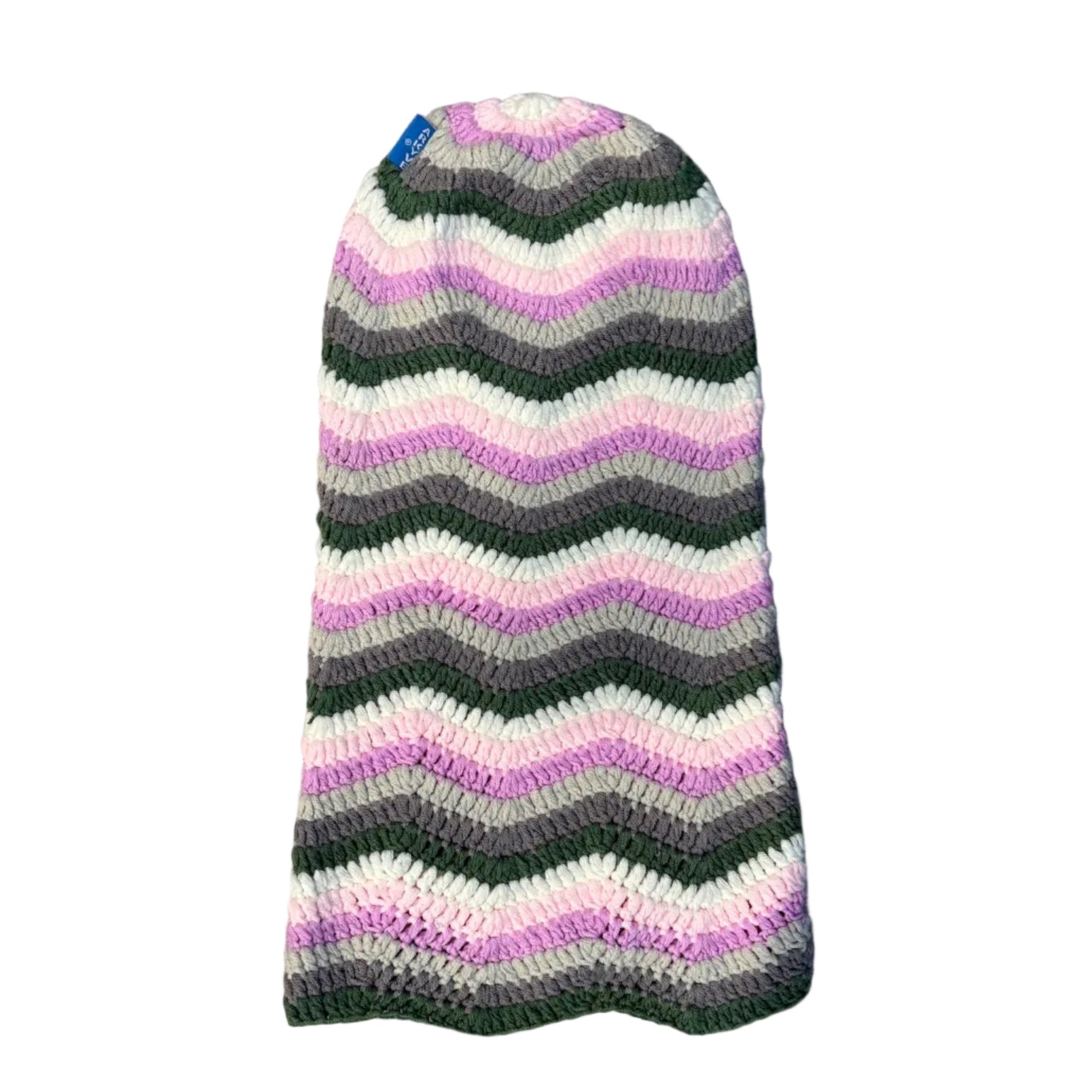 Arkyve Knitted Sock Beanie - Grey x Pink