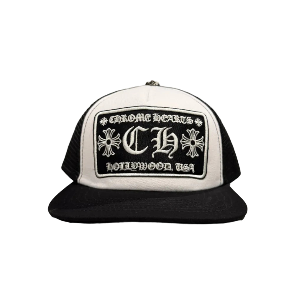 Chrome Trucker Hat - White x Black