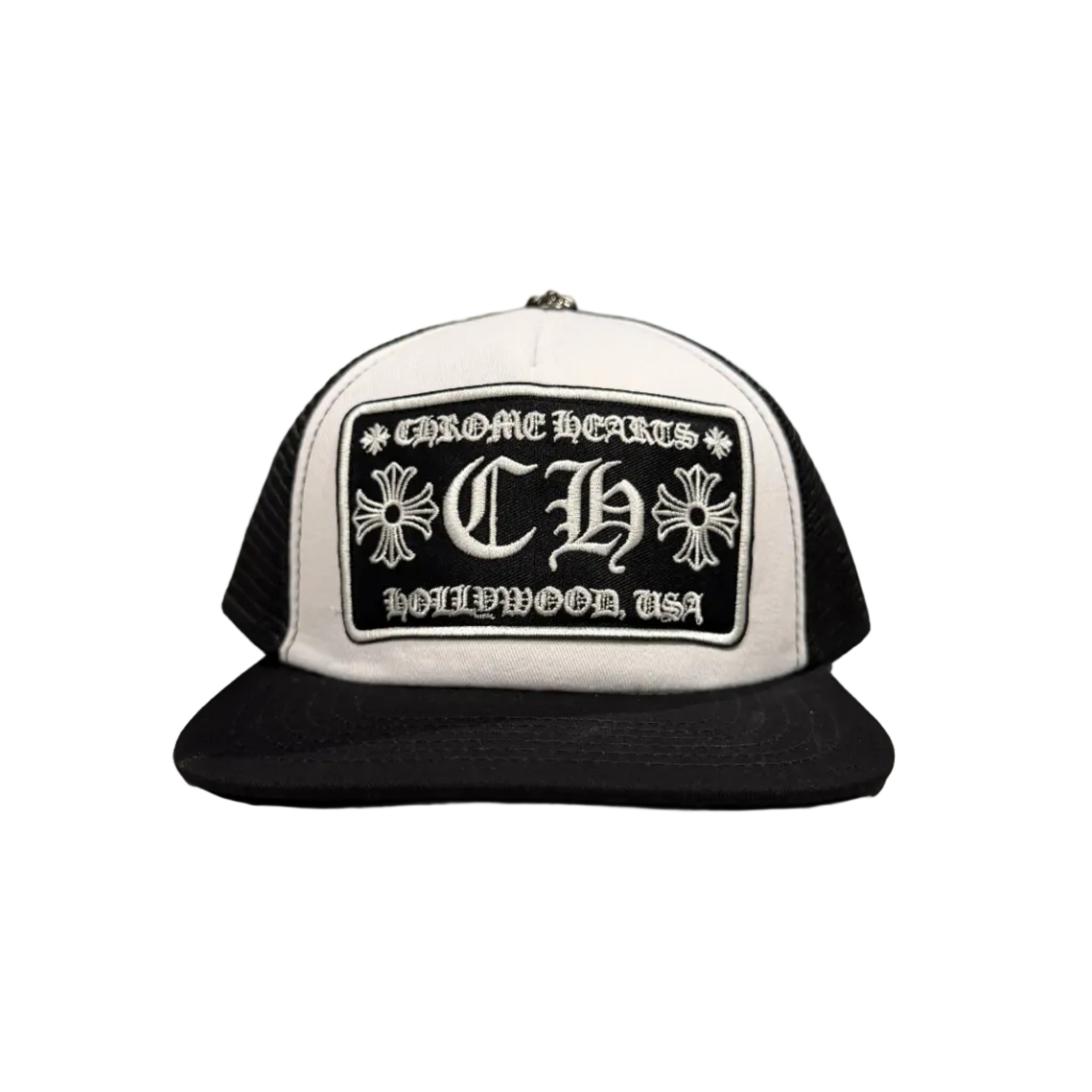 Chrome Trucker Hat - White x Black