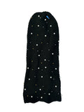 Arkyve Knitted Sock Beanie - Black Pearl