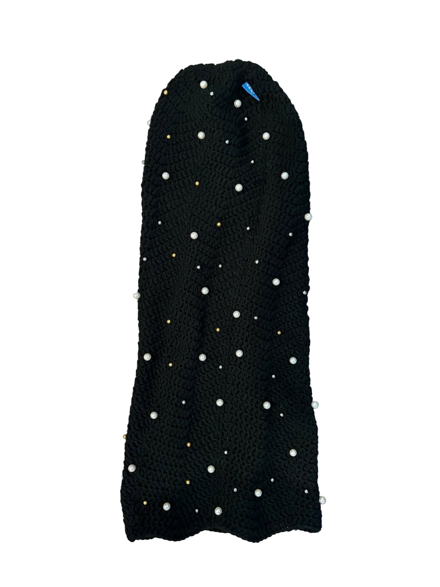 Arkyve Knitted Sock Beanie - Black Pearl