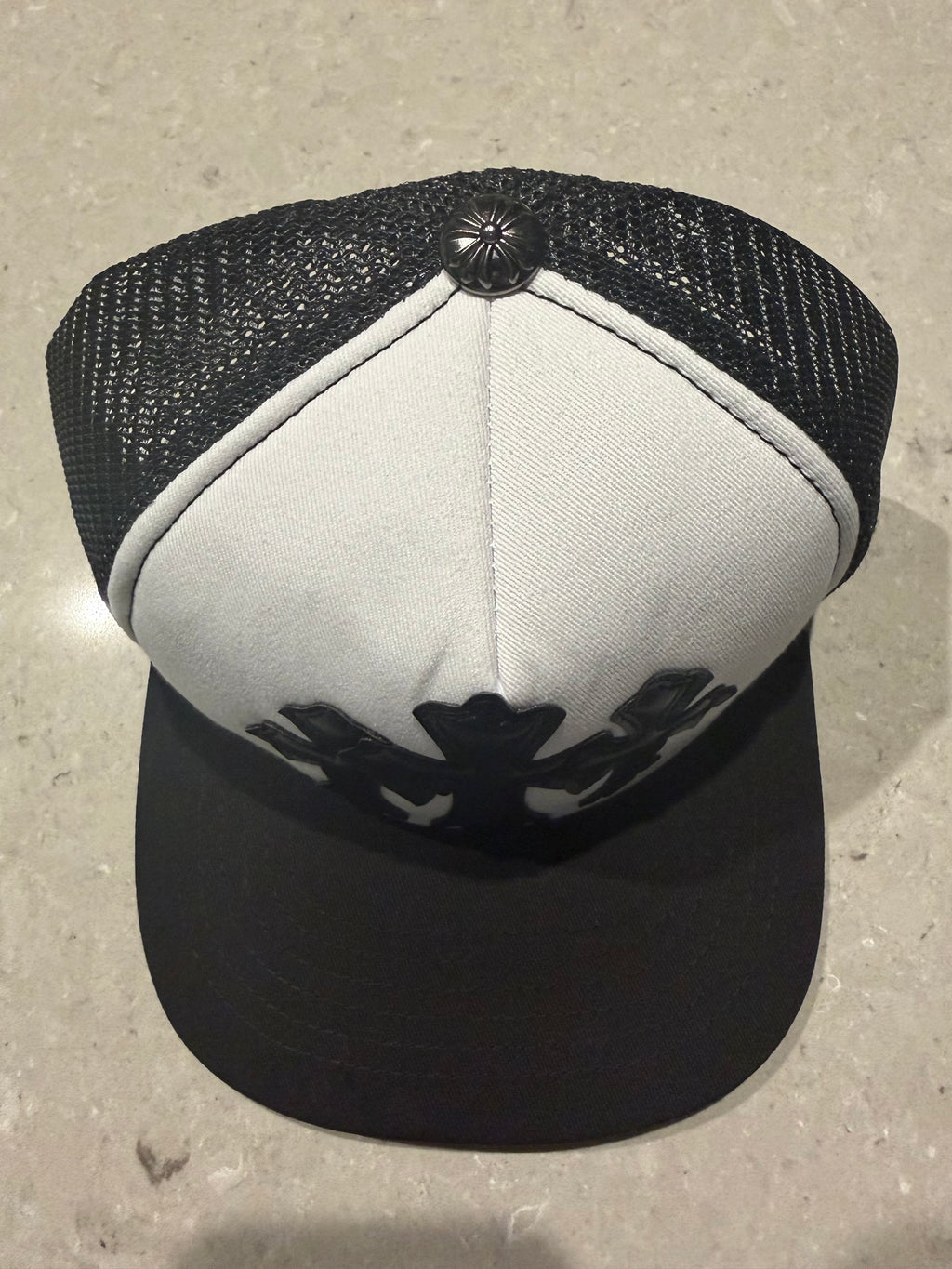 Chrome Trucker Hat - White/Black