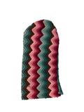 Arkyve Knitted Sock Beanie Green x Pink