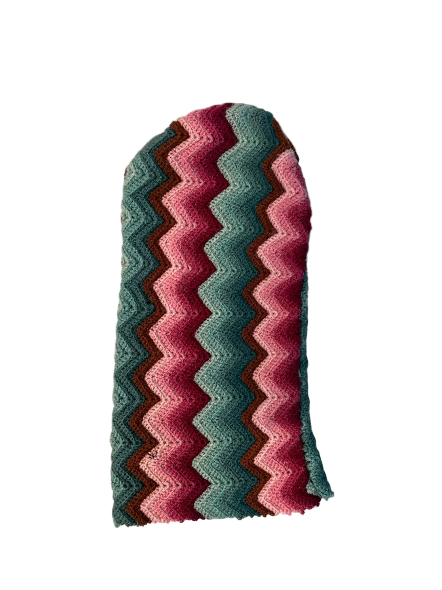 Arkyve Knitted Sock Beanie Green x Pink