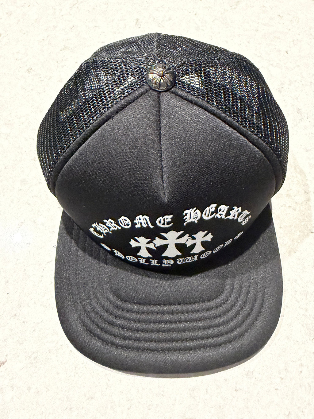 Chrome Trucker Hat - Black/White
