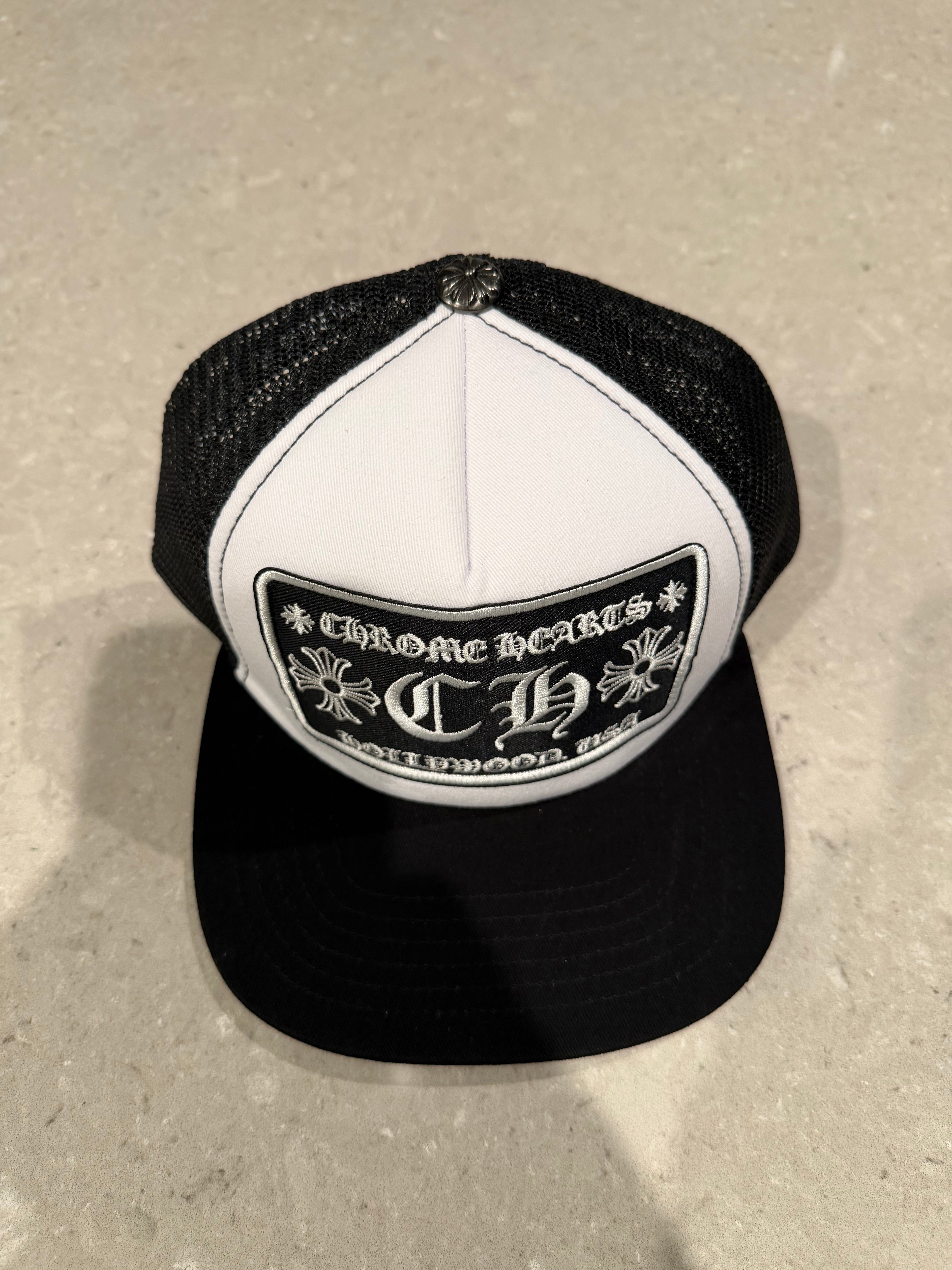 Chrome Trucker Hat - White x Black
