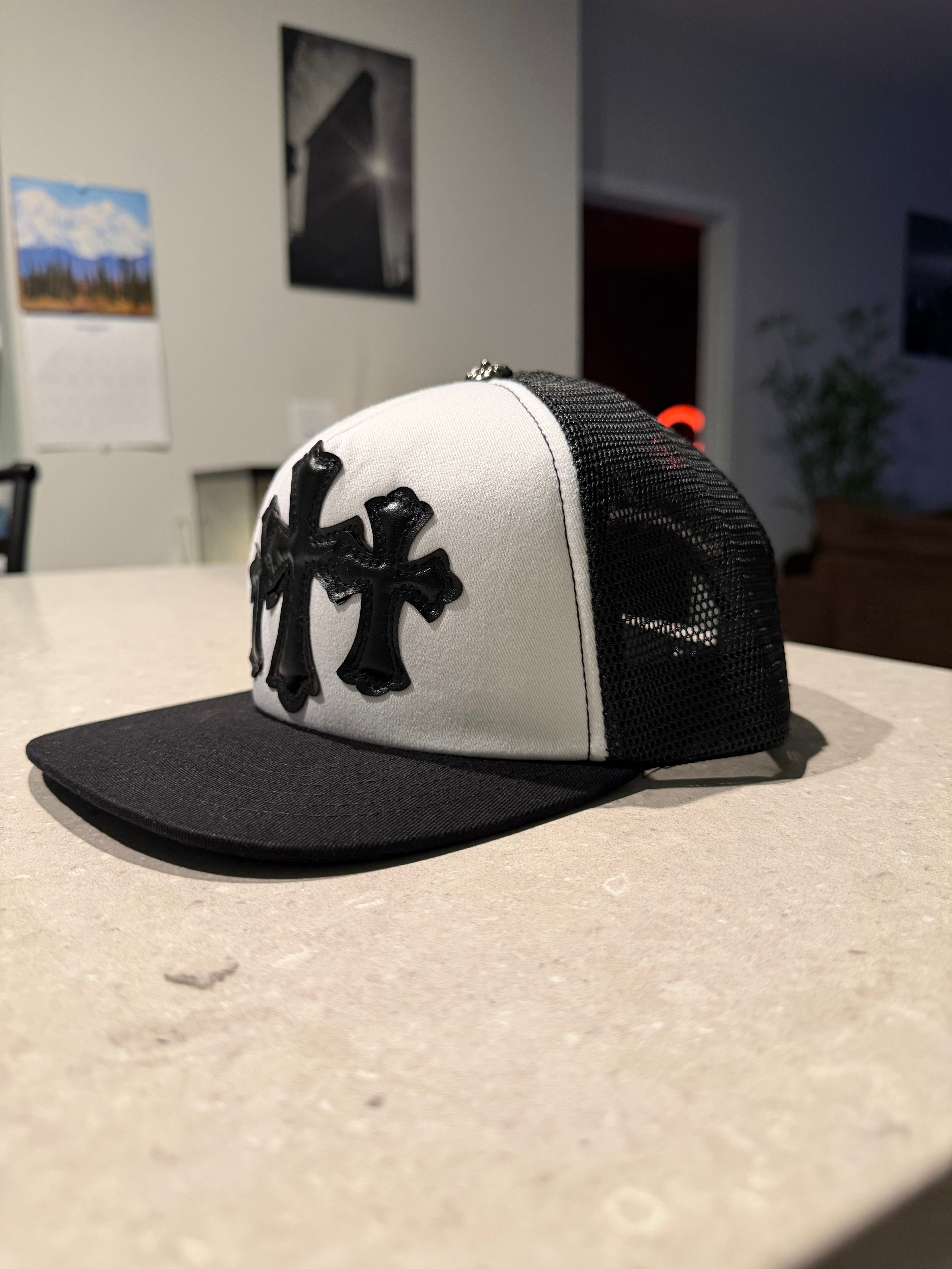 Chrome Trucker Hat - White/Black
