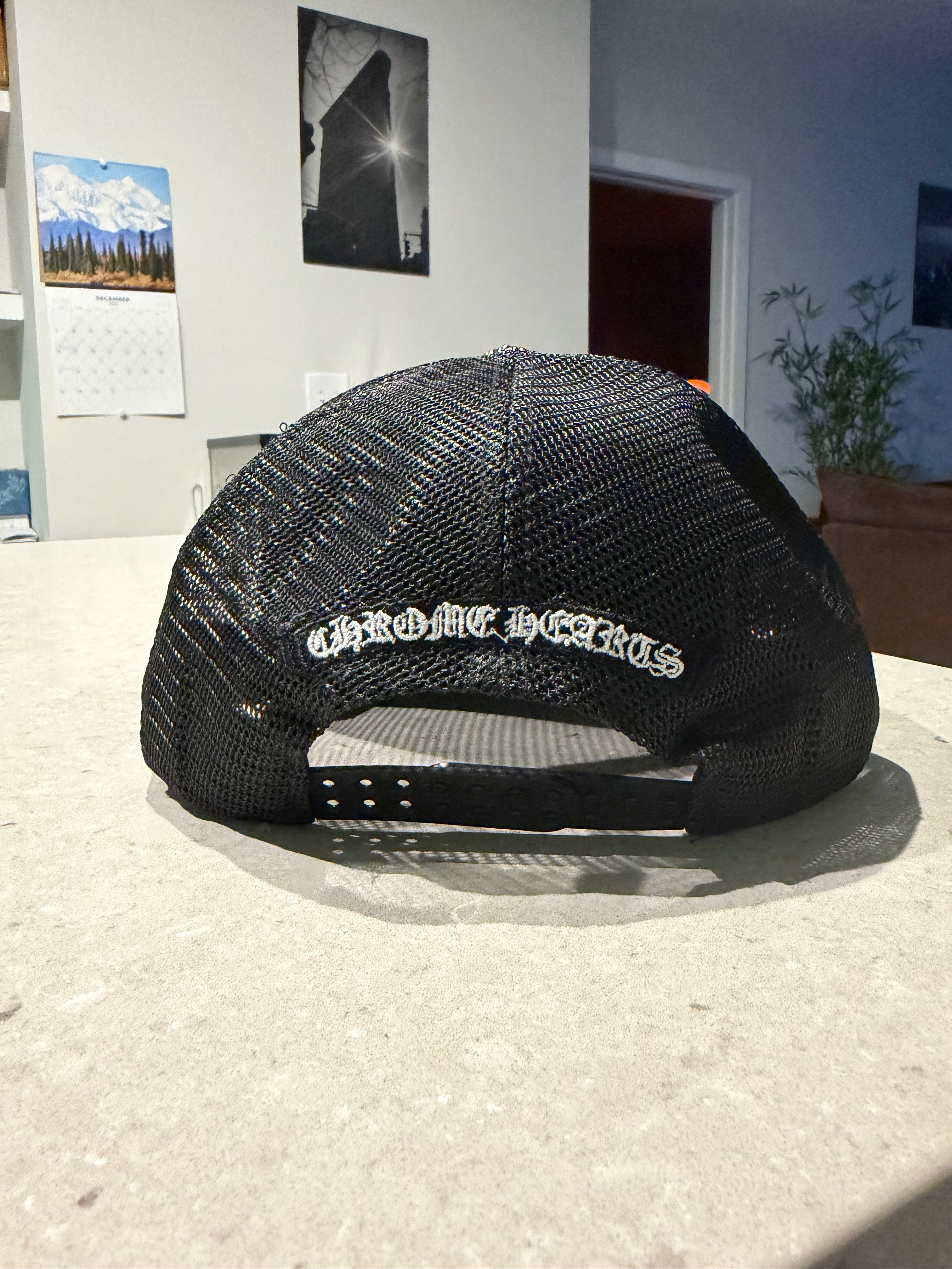 Chrome Trucker Hat - Black/White